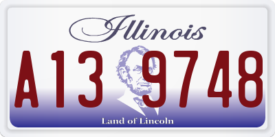 IL license plate A139748