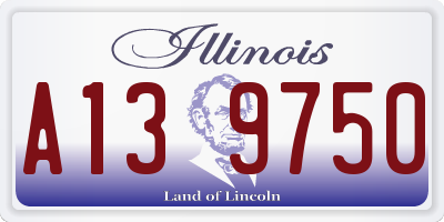IL license plate A139750