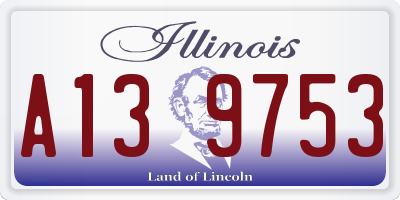IL license plate A139753