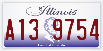 IL license plate A139754