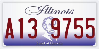 IL license plate A139755