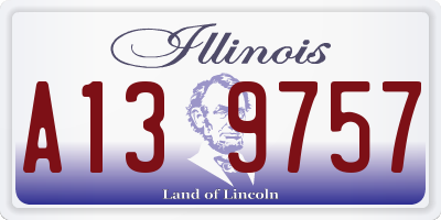 IL license plate A139757