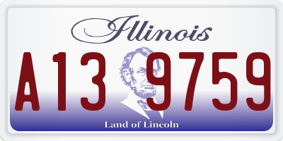 IL license plate A139759