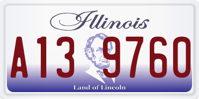 IL license plate A139760