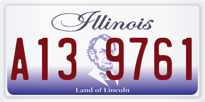 IL license plate A139761