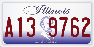 IL license plate A139762