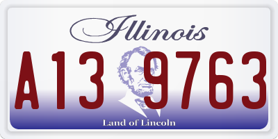IL license plate A139763