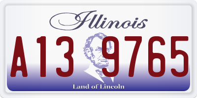 IL license plate A139765