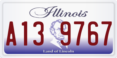 IL license plate A139767