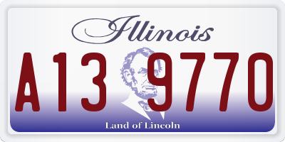 IL license plate A139770