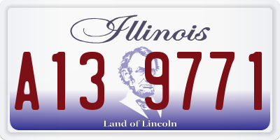 IL license plate A139771