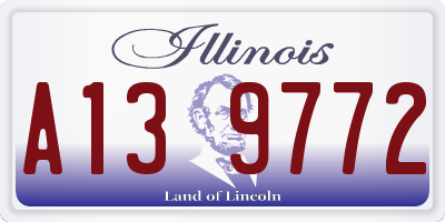 IL license plate A139772