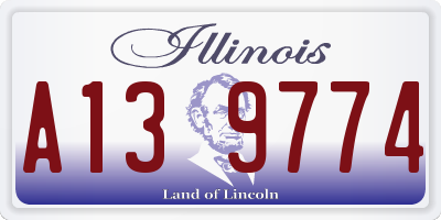 IL license plate A139774