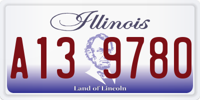 IL license plate A139780