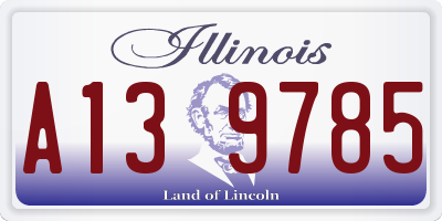 IL license plate A139785