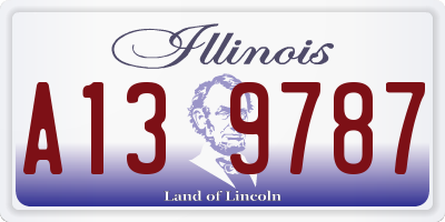 IL license plate A139787
