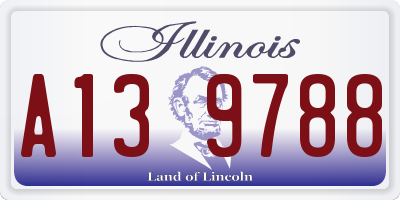 IL license plate A139788