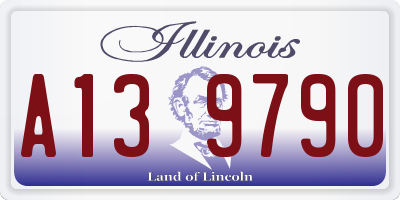 IL license plate A139790