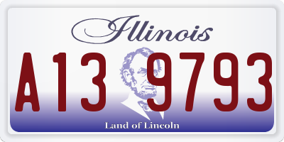 IL license plate A139793