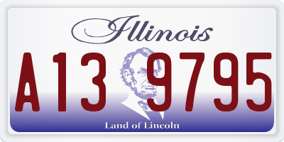 IL license plate A139795