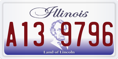 IL license plate A139796