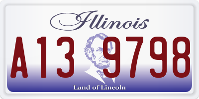 IL license plate A139798