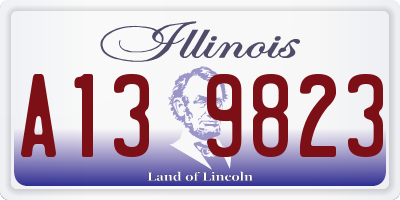 IL license plate A139823