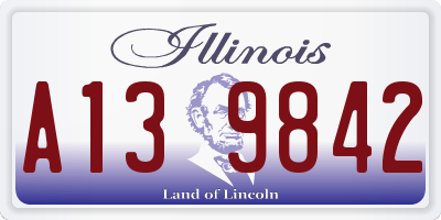 IL license plate A139842