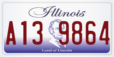IL license plate A139864