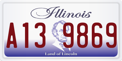IL license plate A139869