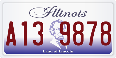 IL license plate A139878
