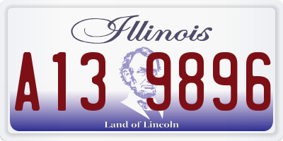 IL license plate A139896