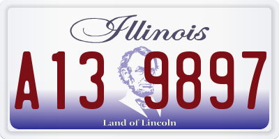 IL license plate A139897