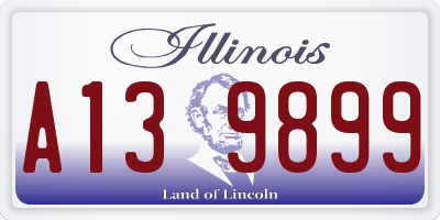 IL license plate A139899