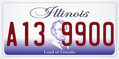 IL license plate A139900