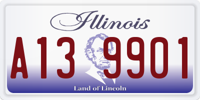IL license plate A139901
