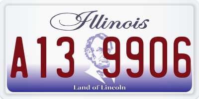 IL license plate A139906