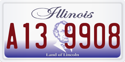 IL license plate A139908
