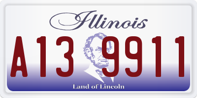 IL license plate A139911