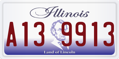 IL license plate A139913