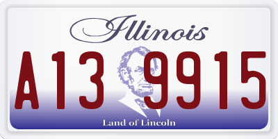 IL license plate A139915