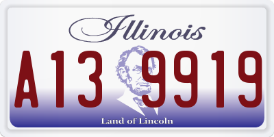 IL license plate A139919