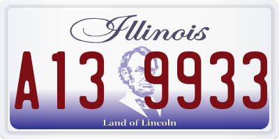 IL license plate A139933