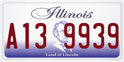 IL license plate A139939