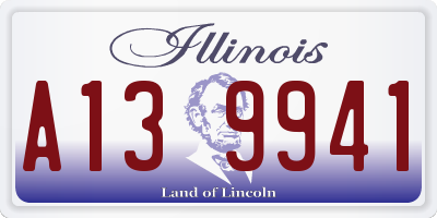 IL license plate A139941