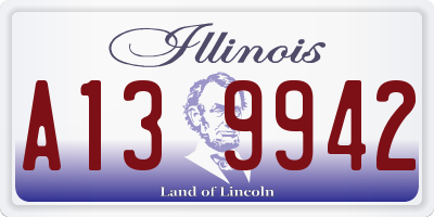 IL license plate A139942