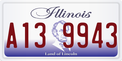 IL license plate A139943