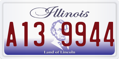 IL license plate A139944