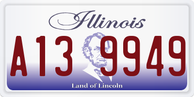 IL license plate A139949