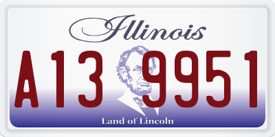IL license plate A139951